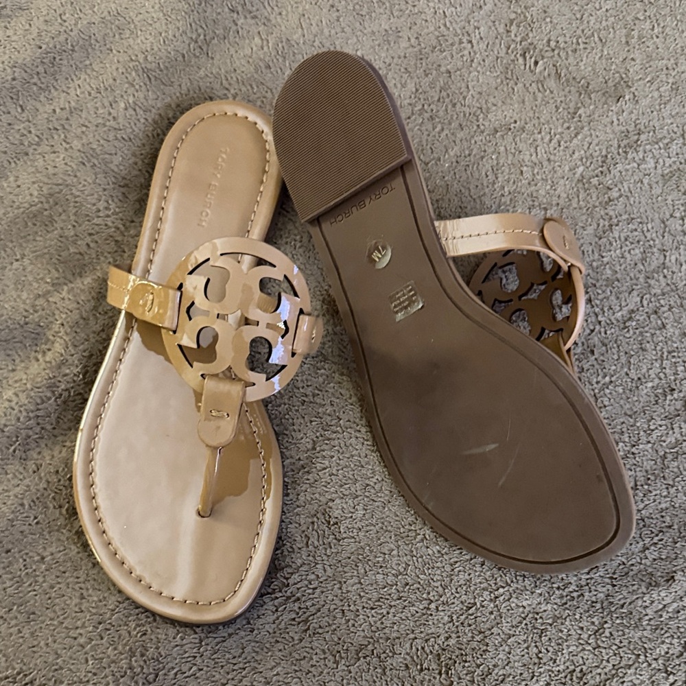 Tory Burch Beige Cutout Sandals